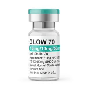 GLOW 70<br>GHK-CU BPC-157 TB500<br>50MG/10MG/10MG